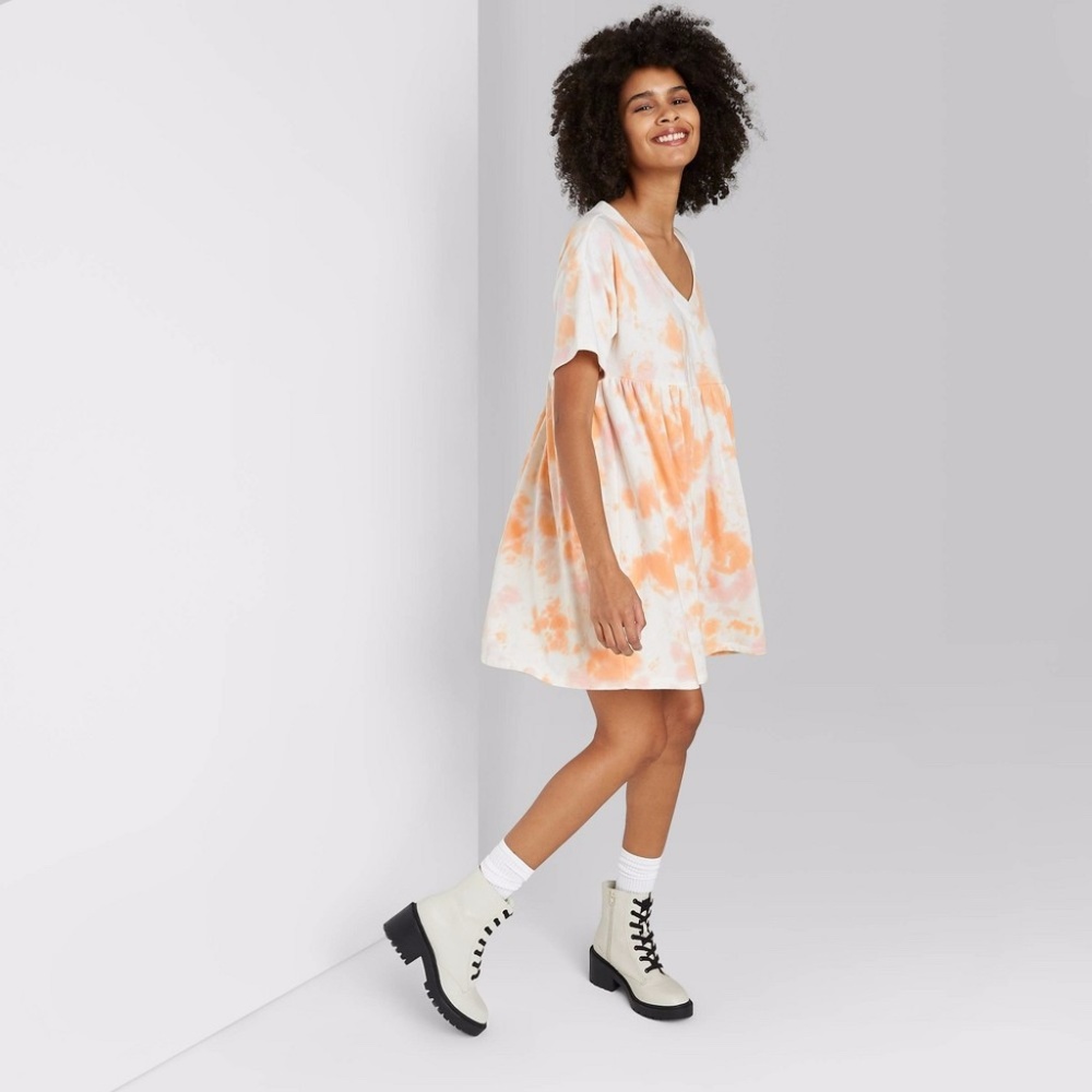 Women' short sleeve Babydoll Dress -Wild Fable